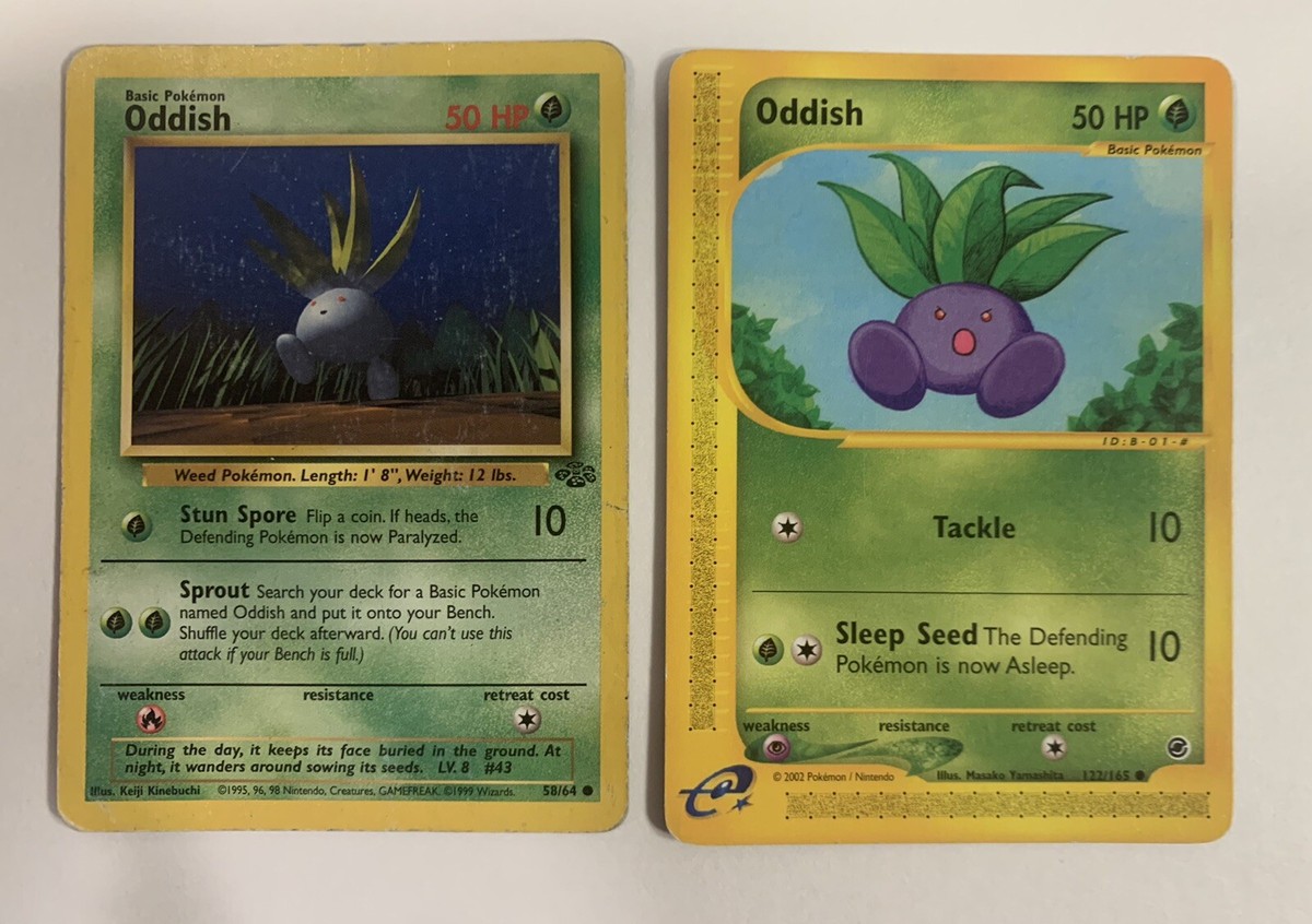 ODDISH - GLOOM - VILEPLUME - BELLOSSOM - Pokemon TCG 8 Cards