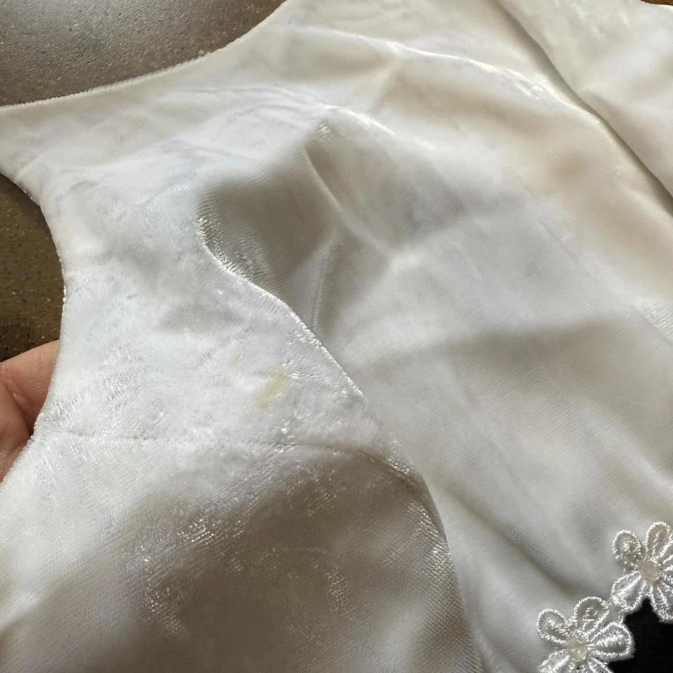 Maxi Vestido Vintage Años 90 Blanco y Negro Cuello Alto Foto 3 de 4