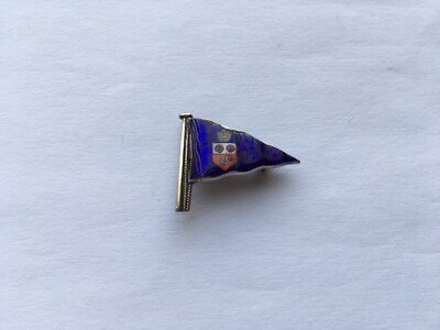 VINTAGE ROYAL SOUTHAMPTON YACHT CLUB SILBER & HANDEMAILLIERTE ANSTECKNADEL BROSCHE um 1970