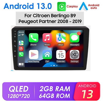 2+64GB Android 13 Carplay Autoradio GPS Für Citroen Berlingo B9 Peugeot 2008-17