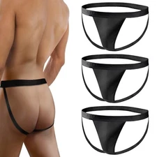 Mens 3 Pack STRING JOCKSTRAP Briefs Underwear Thong Underpants Sesto STM03