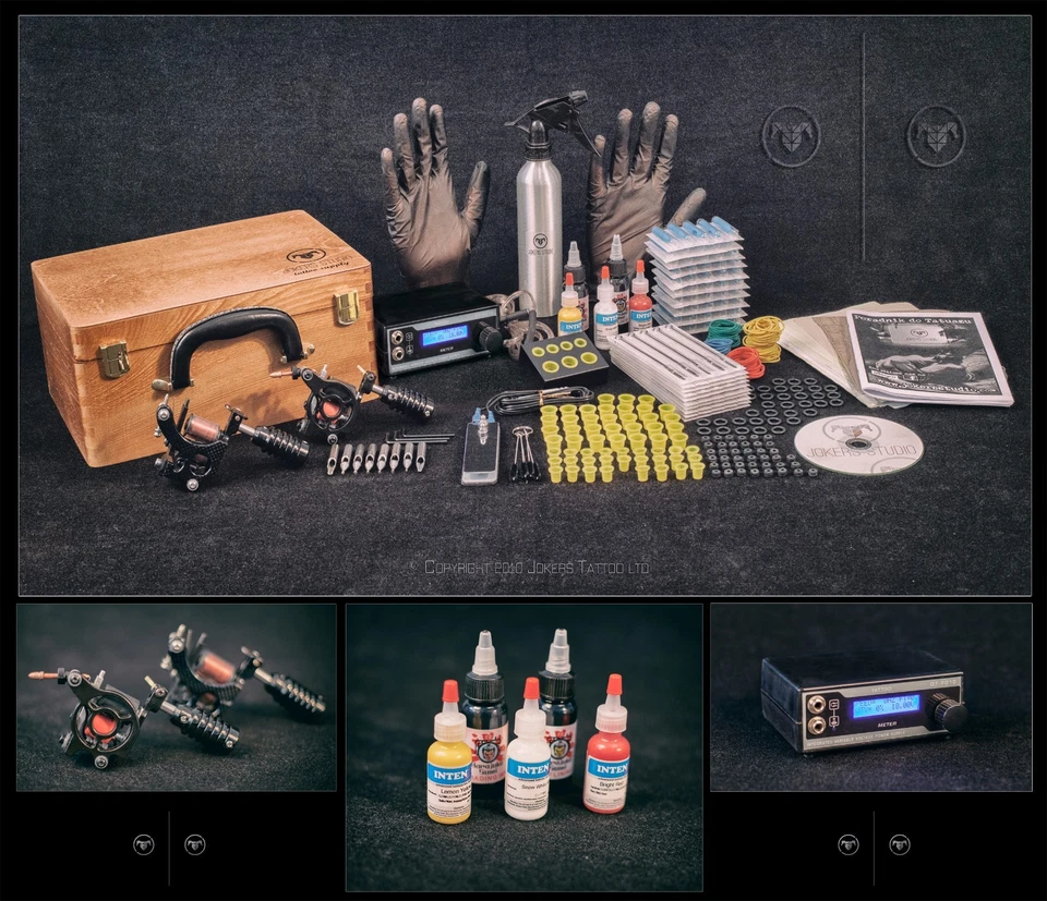 JOKER TATTOO LTD Tattoo Kit Sets full pro Power supply professional USA INK MACHINES PROMO