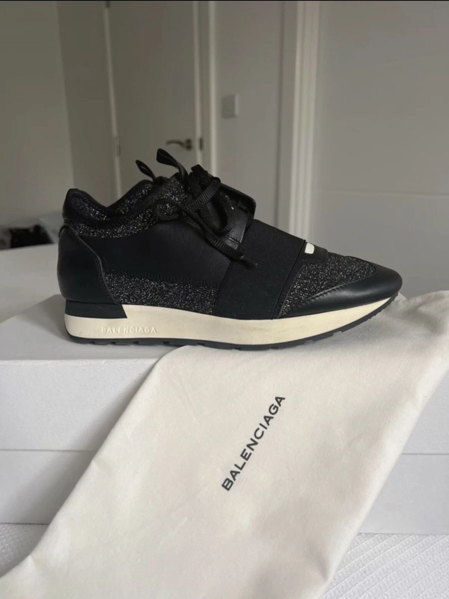 Balenciaga Black Glitter Runners Women s Size 4 Limited edition