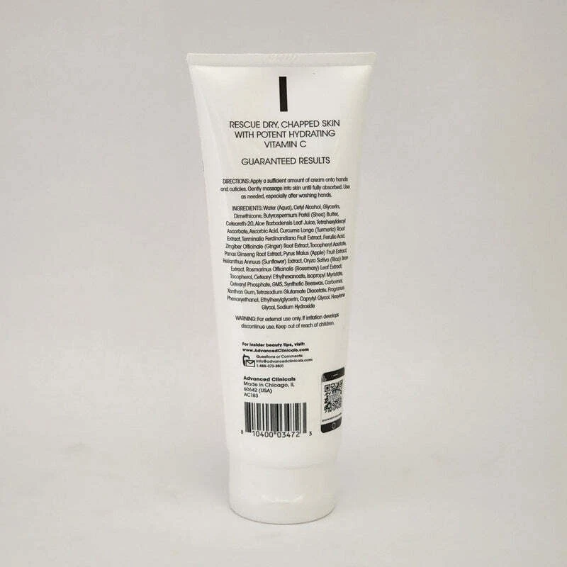 Crema de manos iluminadora Advanced Clinicals Vitamina C manos secas agrietadas 8 fl oz Foto 4 de 4