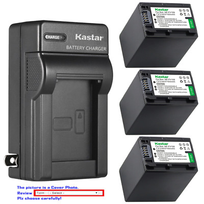 Kastar Battery Wall Charger for Sony NP-FH100 & DCR-DVD305 DCR-DVD306 DCR-DVD308