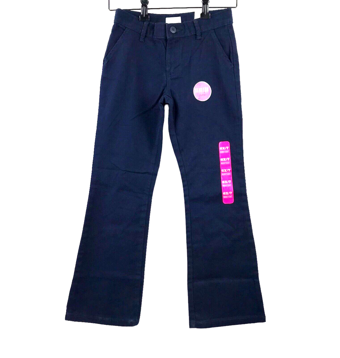 CHILDREN'S PLACE Navy Blue Pants Girls 6X-7 Bootcut Cotton