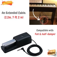 Sustain Pedal Foot Damper for Digital Pianos Casio Yamaha Roland MIDI Keyboards