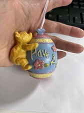 Disney Winnie the Pooh HAVE A VERY HAPPY EASTER Egg Ornament - EUC