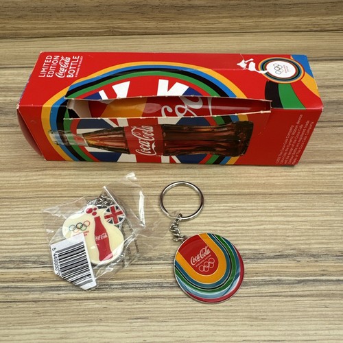 LONDON Olympics 2012 Coca Cola Limited Edition Empty Bottle Dented + 2 Key Rings - Picture 12 of 12