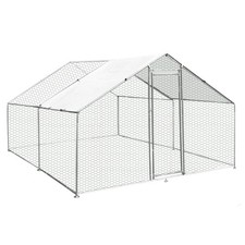 Gabbia Pollaio Recinto Recinzione Box Inox da Galline Pollame Polli 3m x 4m x 2m