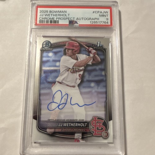 JJ Wetherholt #CPA-JW 2025 Bowman Chrome Prospect Autograph card