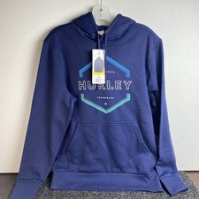 Hurley Men's Fleece Pullover Hoodie Navy Blue Size S Small NWT