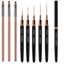 5Pcs Nail Art Liner Brushes, Liner Brush for Nails , Thin Nail Art Brush, Siz...