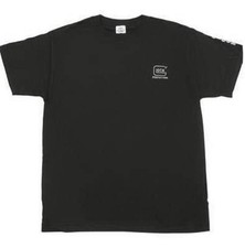 Glock Factory T Shirt Black Silver Logo M Cotton Short Sleeve
