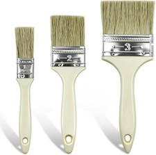 White, 3 Pack Paint Brushes Set