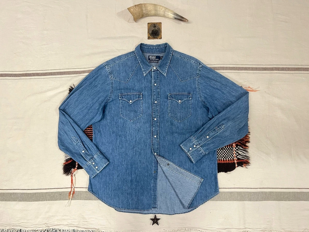 Polo Ralph Lauren Denim Western Casual Button-Down Shirts for Men