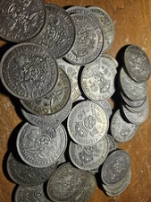 Two Shilling Silver Collection/Lot (x8). Pre 1947 King George VI (91g .500 fine)