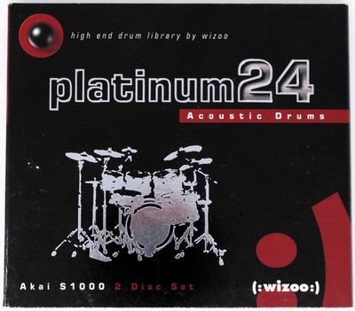 Wizoo Platinum 24 Acoustic Drums Akai Format Sample/Sound Library/Sampling 2 CD