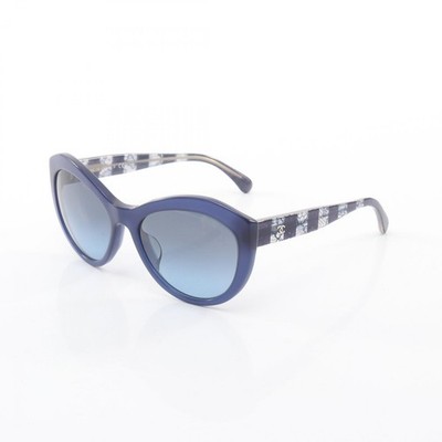 小物 CHANEL coco mark sunglasses archive CHANEL COCO Mark Sunglasses Eyewear Plastic Navy Used Women Coco