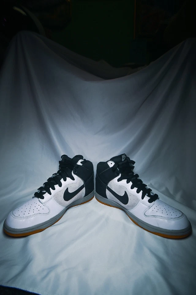 Nike Dunk High Premium 2008 blanco negro gris SB Gum 317982-101 para hombre talla 9 Foto 4 de 4