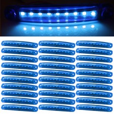 30PCS BLUE 1Wx9 truck side light 3030 lamp beads 12-24V 9led universal