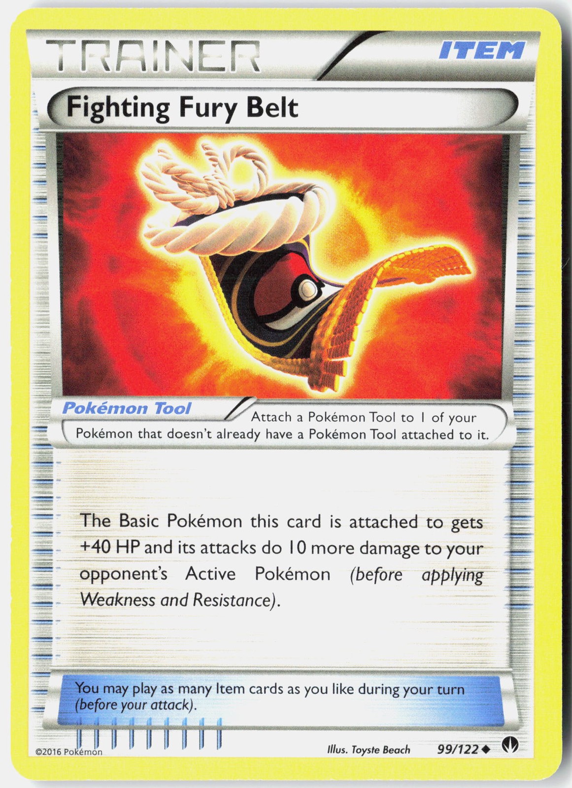 Fighting Fury Belt XY - BREAKpoint 99/122 Pokemon Card Normal