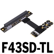  ADT Link PCIe 5.0 M.2 NGFF NVMe Key M-to-PCI-E 5.0 X16 Extension Cable 25/50cm