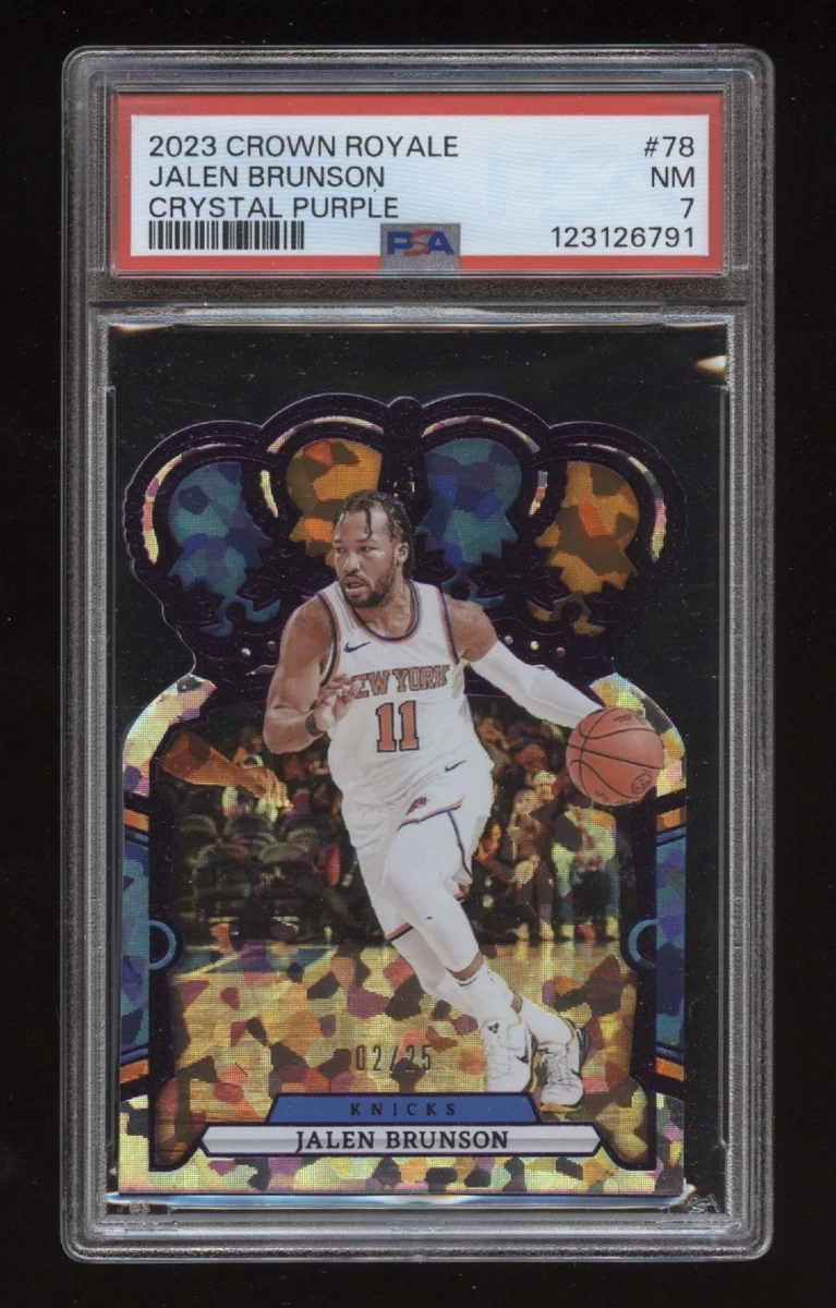 2023-24 Panini Crown Royale Jalen Brunson /25 Crystal Purple #78