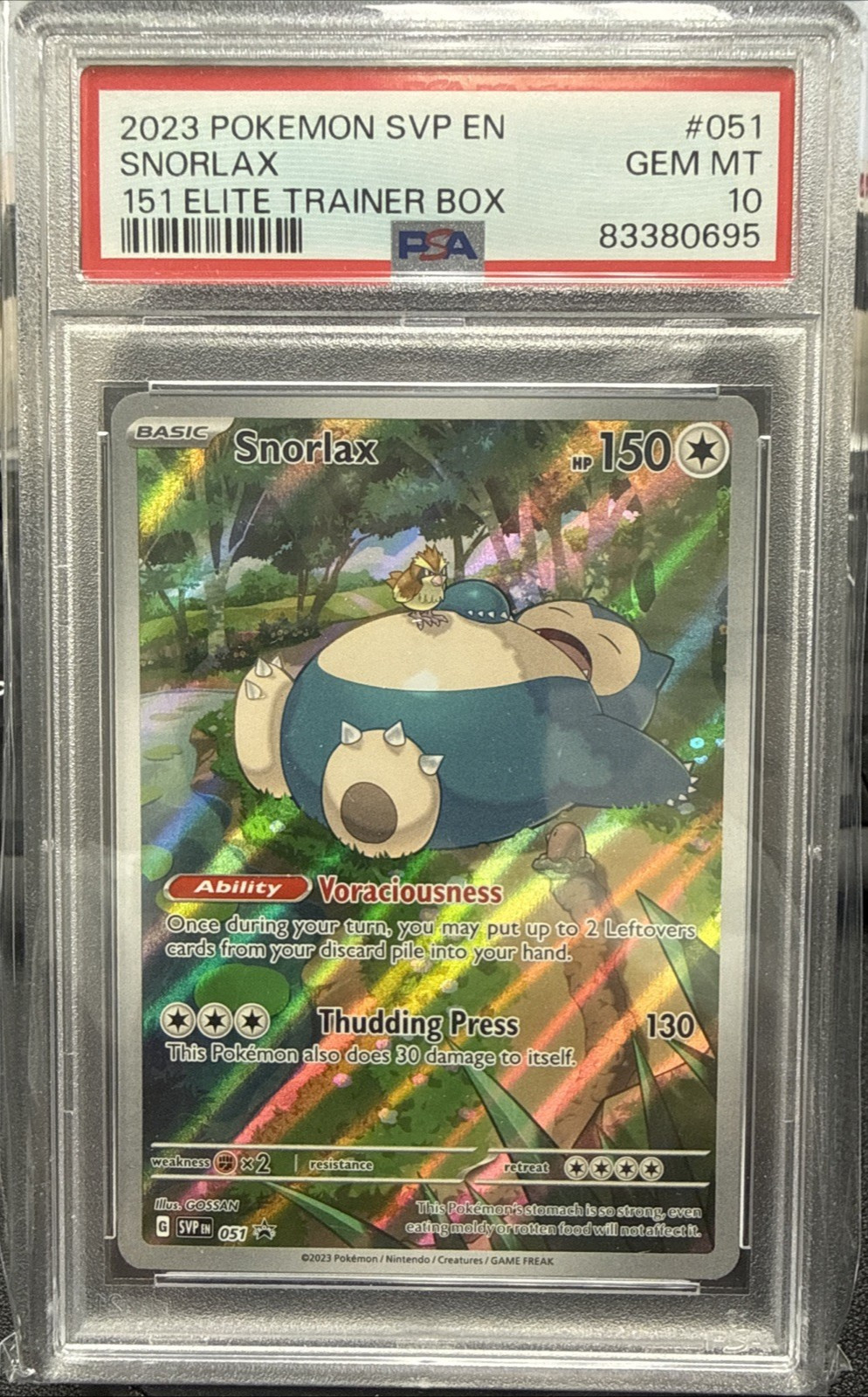 2023 Pokemon POKEMON SVP EN-SV BLACK STAR PROMO #051 Snorlax front