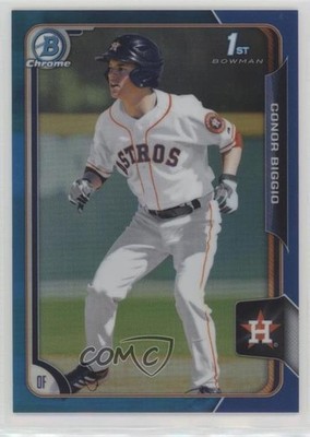 2015 Bowman Draft Chrome Blue Refractor 36/150 Conor Biggio #169 02v3