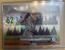 2024 Bowman Scouts Top 100 Mini-Diamond Refractor Rookie Zac Veen /150 BTP-62