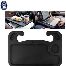 Car Steering Wheel Desk Tray Black Compatible with Most Vehicles Portable Lap...