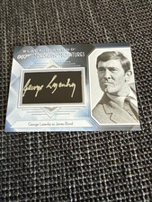 James Bond 007 George Lazenby Auto Upper Deck Sparkling Black Diamond Signatures