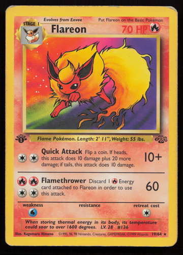 PL! Flareon 19/64 Jungle 1st Edition