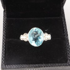 Blue Topaz Gemstone 925 Sterling Silver Ring Handmade Jewelry Ring Gift For