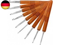 9 StüCk HäKelnadel Set, 9 GrößEn Ergonomische HäKelnadeln, HäKelnadeln Set, Leic