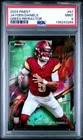2024 TOPPS FINEST GREEN REFRACTOR #67 JAYDEN DANIELS ROOKIE RC 71/75 PSA 9