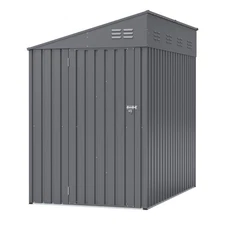4 x 7 ft Outdoor Storage Shed All Weather Tool Shed for Garden Backyard Lawn