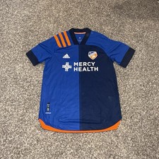 Adidas FC Cincinnati Men’s Large #20 Coolidge Blue Orange Jersey AEROREADY 2021