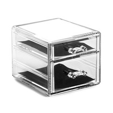 Clear Acrylic Makeup Organizer Drawer, Small Vanity Storage for Cosmetics
