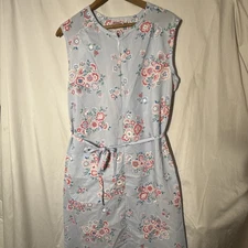 Vintage Smart Time House Coat Mumu Apron Size Small Midcentury Zip Up