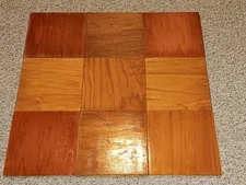 9 USED Vtg. BRUCE Oak  9x9 Parquet Floor Tiles REFINISHED flooring MCM