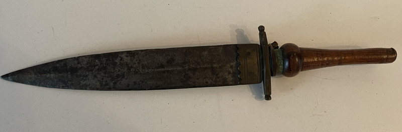 RARE! Antique Custom made late 1700s early 1800s european fighting knife dagger