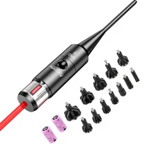 Red Laser Bore Sight Kit .177 to .78 Boresighter Kit Caliber Rifles Pistols w...