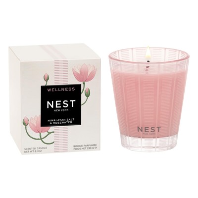 Scented Classic Candle, Himalayan Salt & Rosewater - 8.1 oz - Up to 60-Hour B...