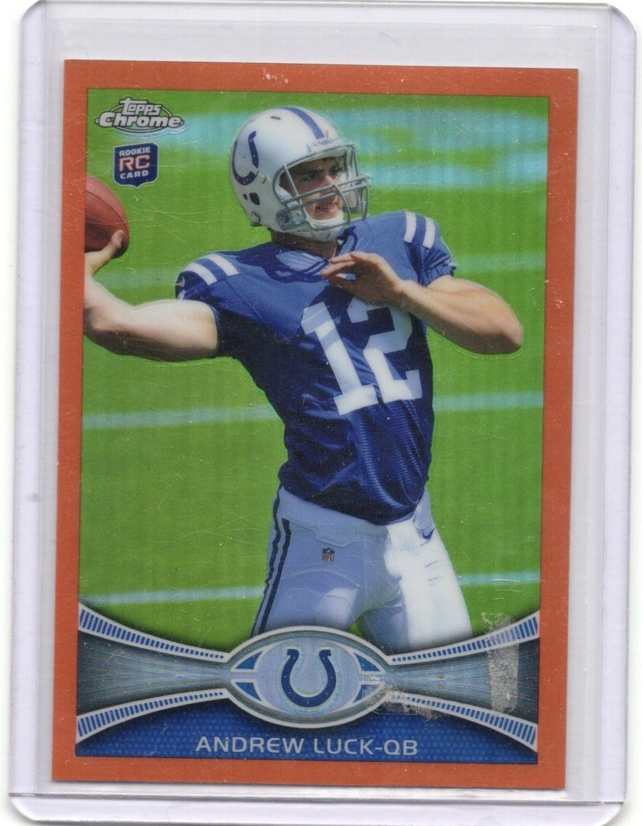 2012 Topps Chrome Football Andrew Luck Rookie Orange Refractor