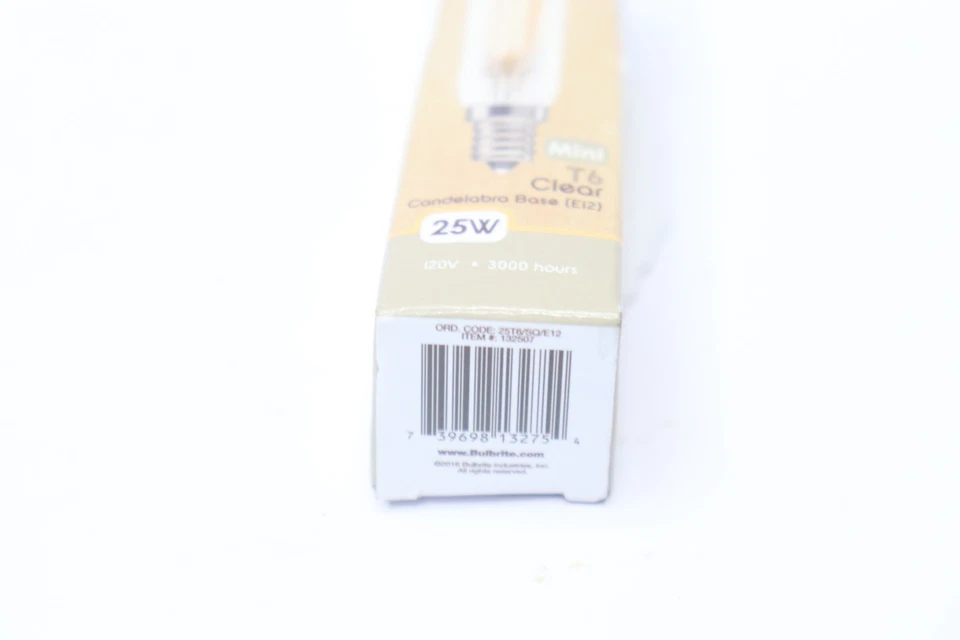 Bulbrite Light Bulb Candelabra Screw Clear 2200K Warm White T6 25W 120V - Image 3 of 4