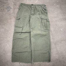 VINTAGE 60s OG-107 U.S MILITARY CARGO VIETNAM WAR ARMY PANTS 33x26 ACTUAL