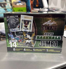 2025 Leaf Metal Baseball Factory Sealed Jumbo Box 9 AUTOS