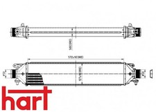 HART 612720 Ladeluftkühler LLK Turbokühler Kühler 